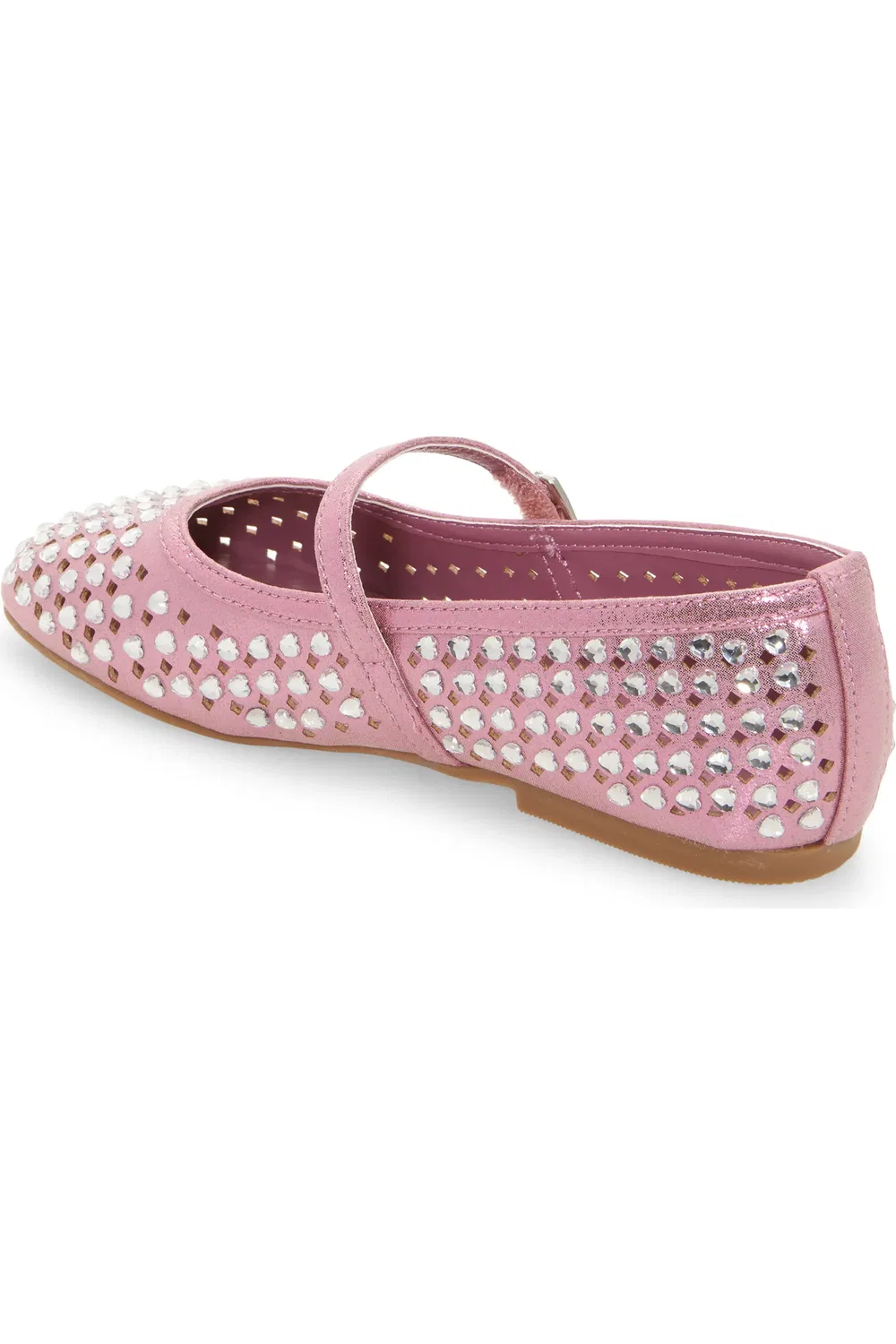 Туфли детские мэри-джейн с перфорацией Farrah Nordstrom, Pink Metallic — фото 2