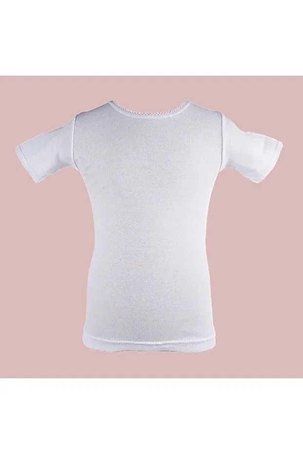Детское нижнее белье для девочек хлопковое Heda 2-piece girls' undershirt Katamino, White — фото 3