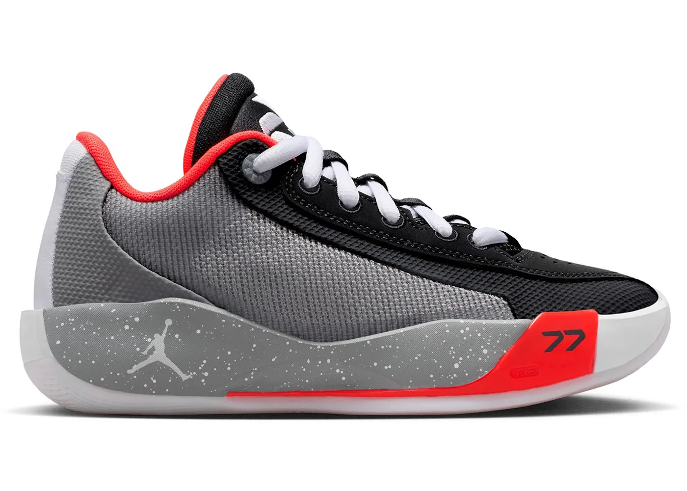 Детские кроссовки для мальчиков с дизайном Jordan Luka .77 Jordan, Off Noir/Particle Grey/Bright Crimson/White