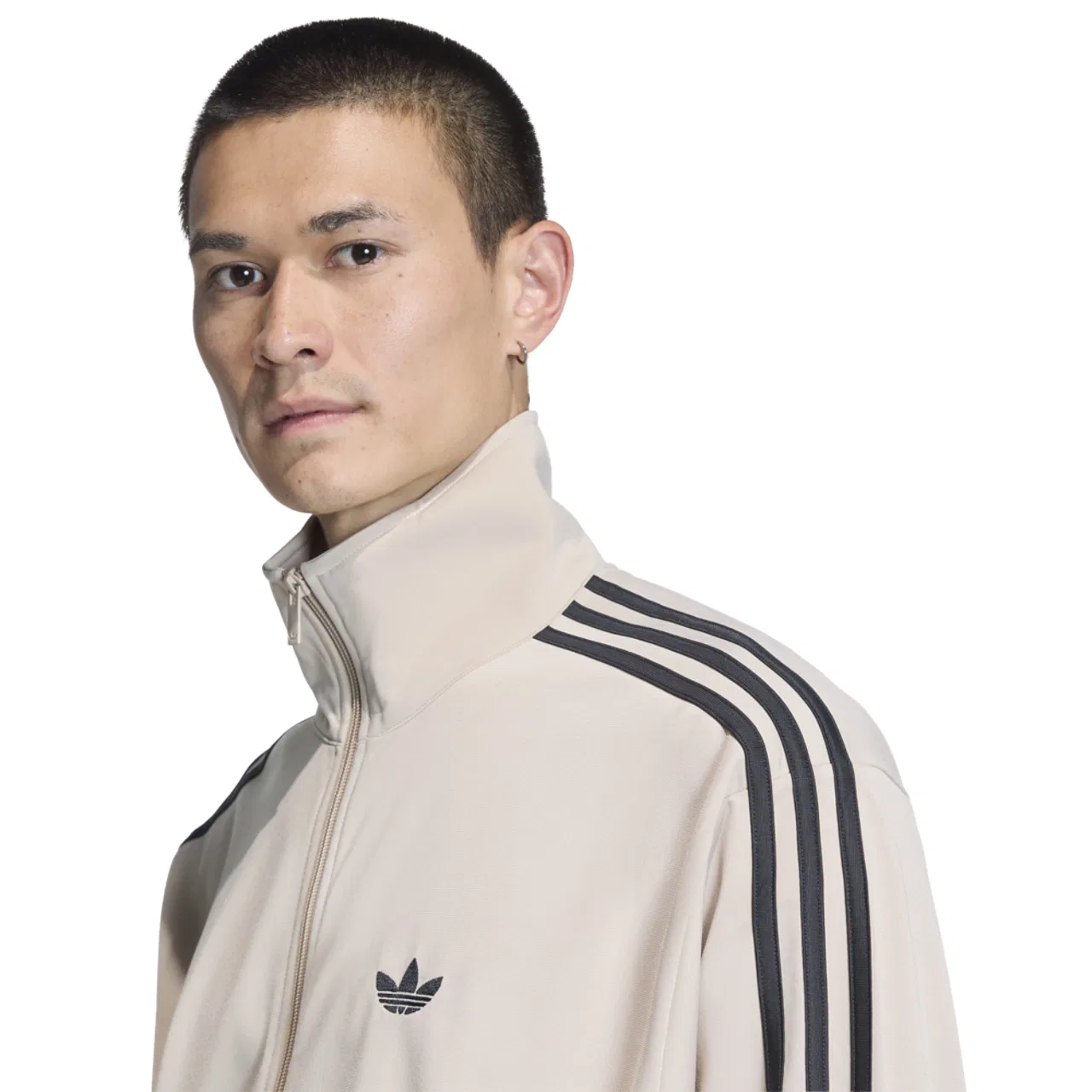 Мужская куртка Firebird Track Top Adidas, цвет Stone Khaki/White — фото 3