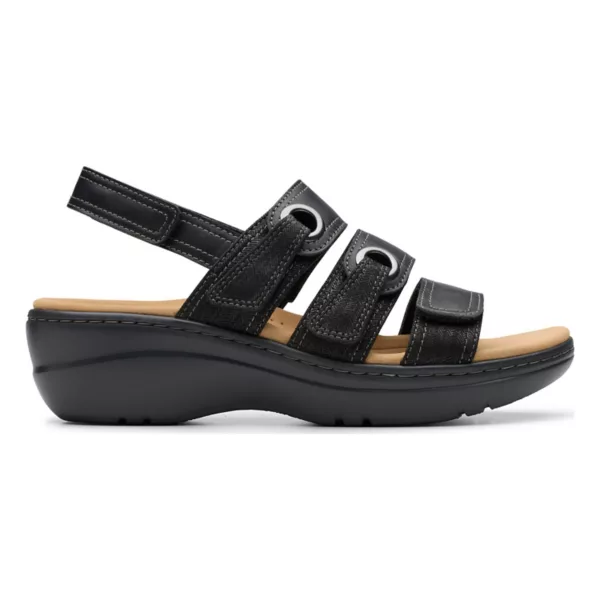 Женские босоножки на танкетке Merliah2 Clarks, черный — фото 2