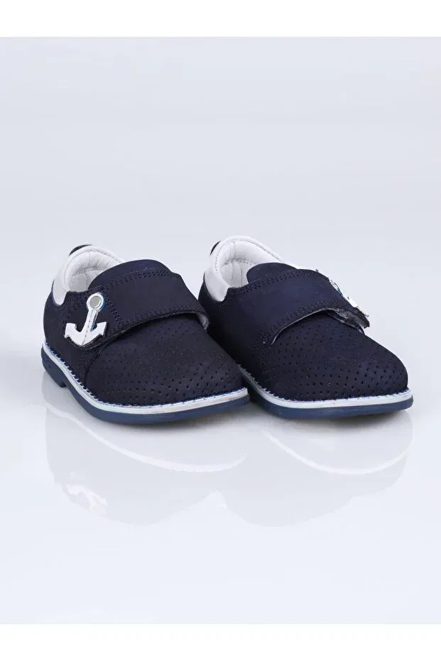 Детские туфли для мальчиков кожаные Anchor Shoes World Kids, Navy Blue — фото 3