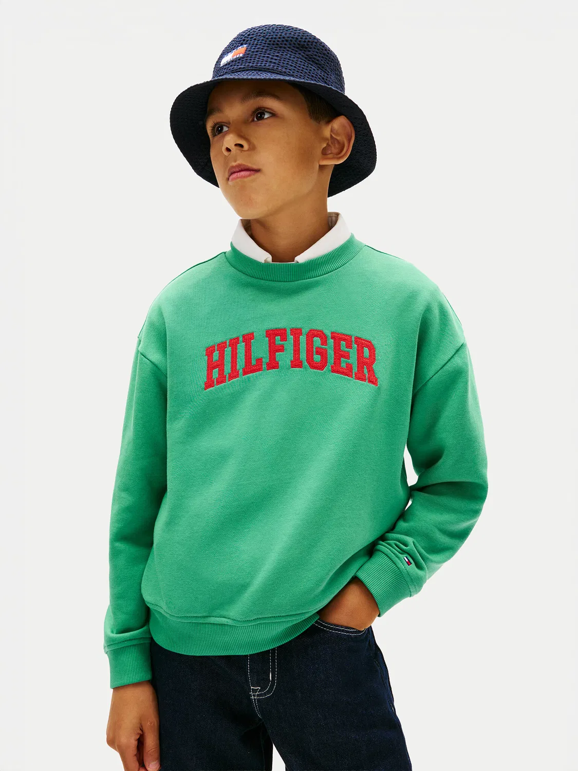 Толстовка стандартного кроя для мальчика Tommy Hilfiger, зеленый