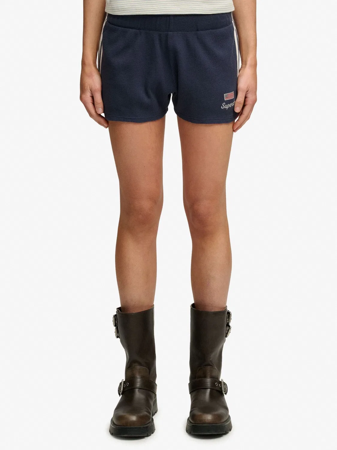 Шорты Athletic Essentials Waffle Retro Superdry, темно-синий — фото 3