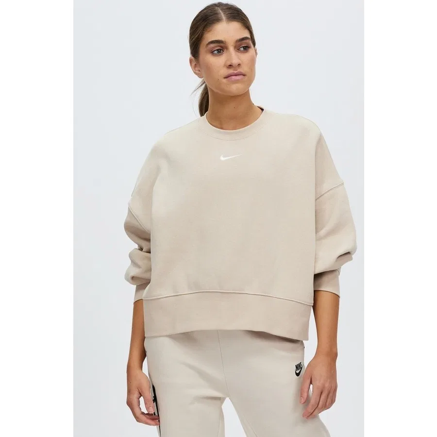 Женский свитшот оверсайз с длинным рукавом Nike Sportswear Essentials, Бежевый