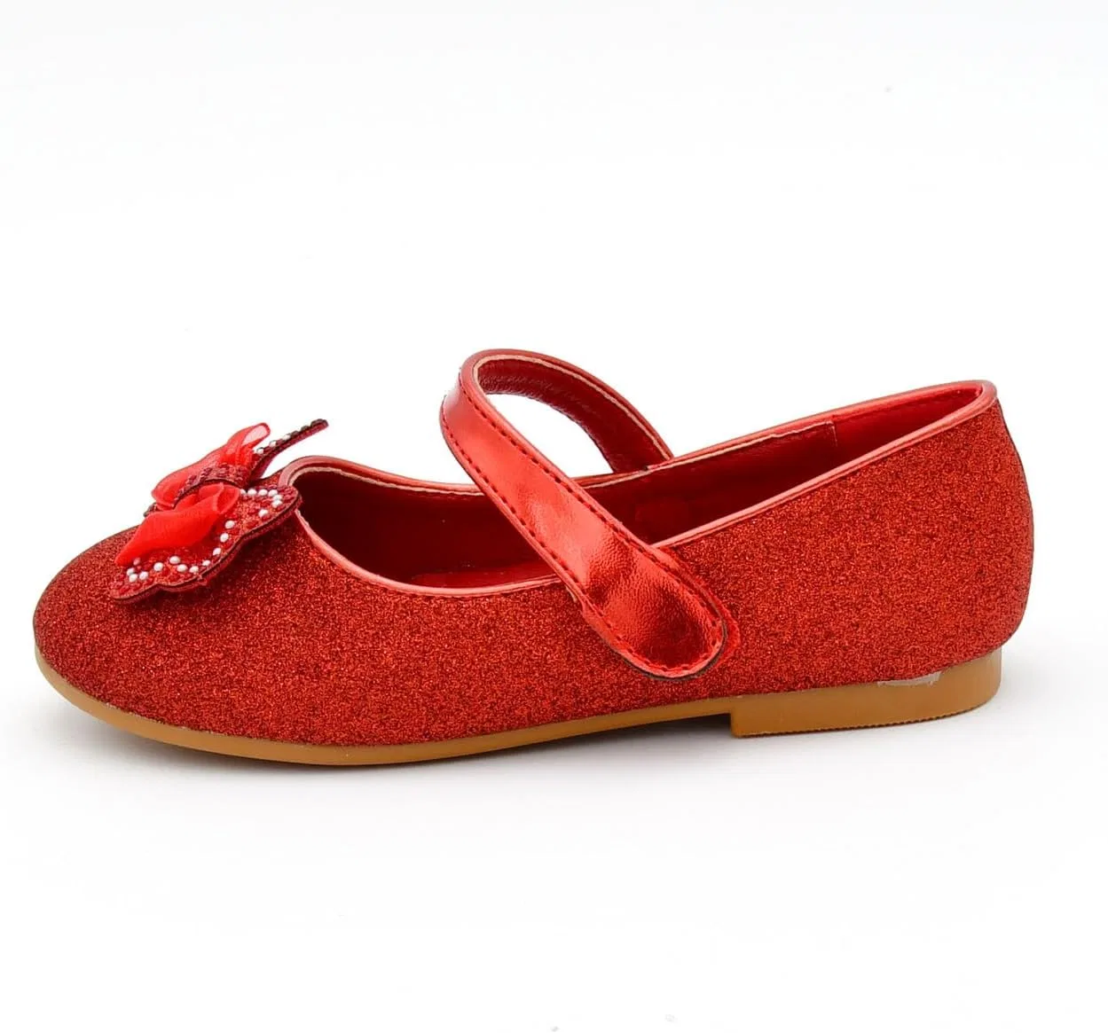 Детские балетки для девочек Nova Utopia Nova Footwear, Redglitter — фото 2