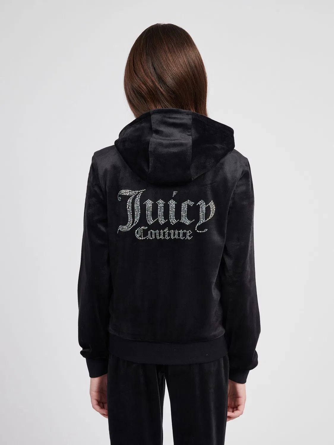 Худи Juicy Couture Diamante Zip-Through, черный — фото 3