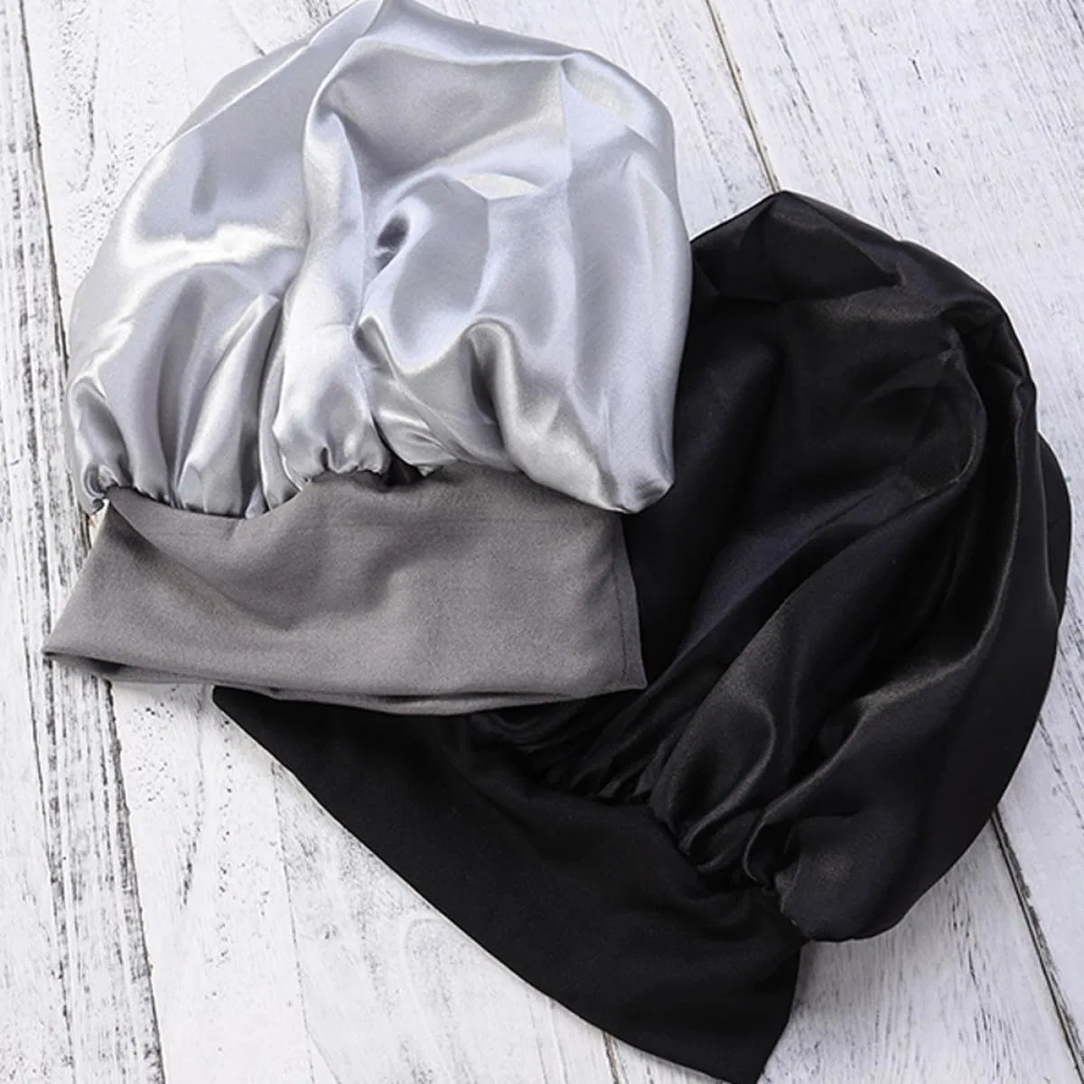 Шапочка для душа Satin, Amosfun, Silver — фото 2