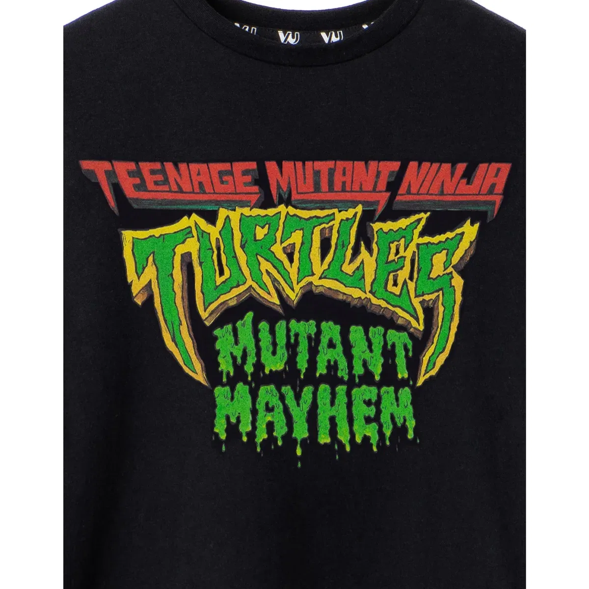 Детская футболка с принтом Mutant Mayhem Logo Teenage Mutant Ninja Turtles, Black — фото 2