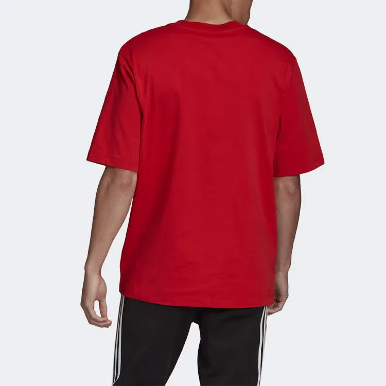 Футболка свободного кроя Originals logo loose short sleeve Adidas, красный — фото 4