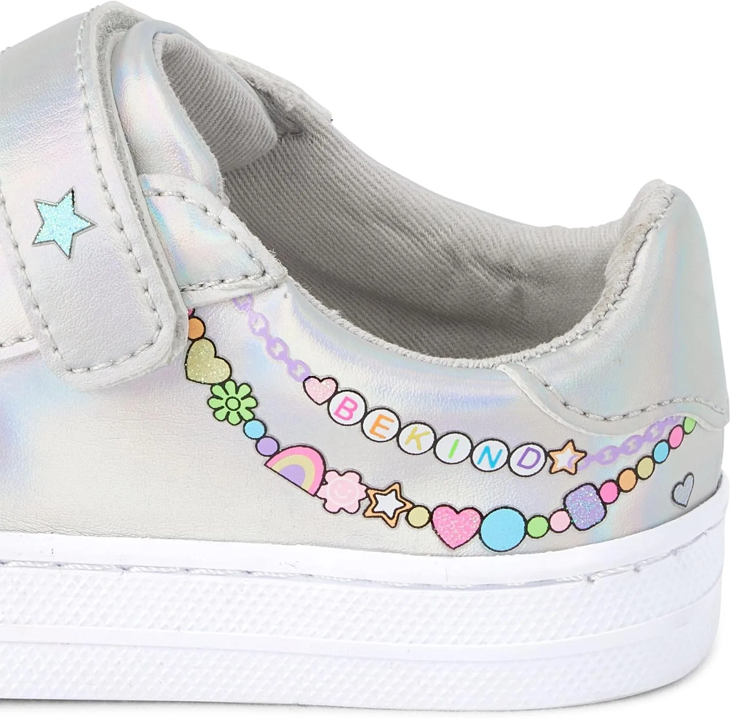 Детские кроссовки для девочек Casual Low Top Sneaker The Children's Place, Silver Doodle — фото 3