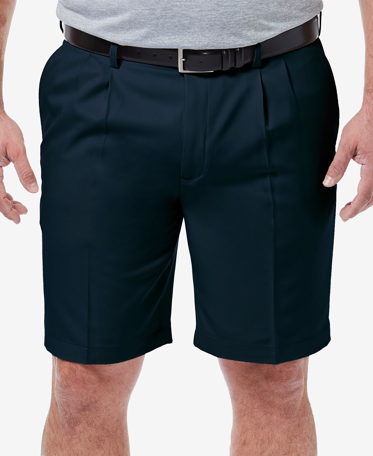 

Мужские шорты big & tall cool 18 pro® classic-fit stretch со складками 9,5 дюйма Haggar, синий