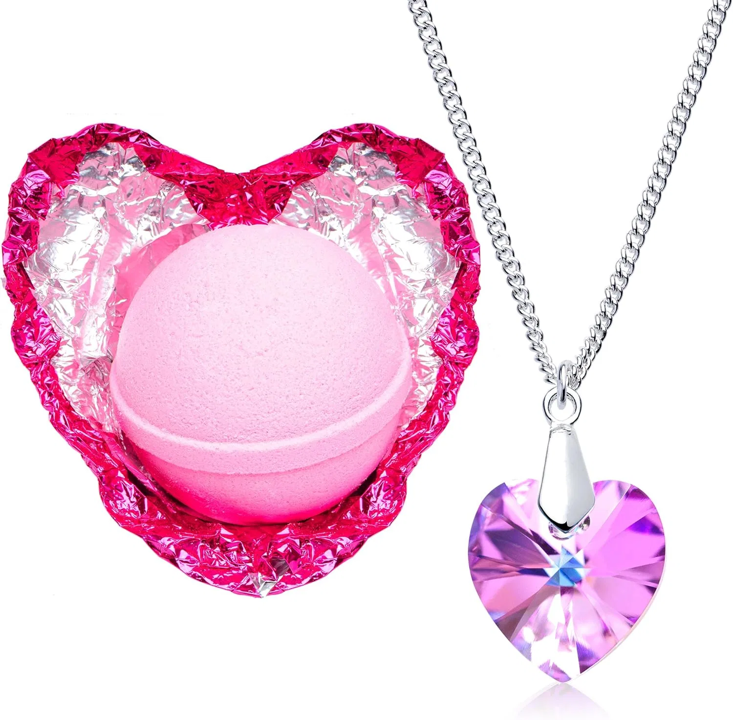 Бомбочка для ванны Love Potion с колье, Jackpot Candles, 10 унций, Роза — фото 4