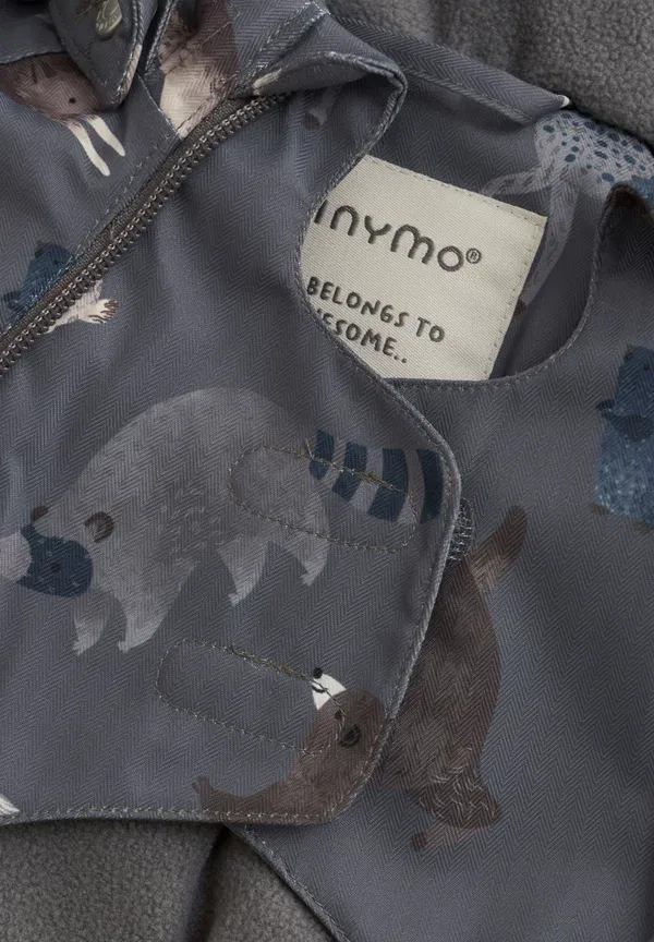 Комбинезон с принтом Rainsuit Minymo, Dark Gull Grey, темно-серый — фото 3