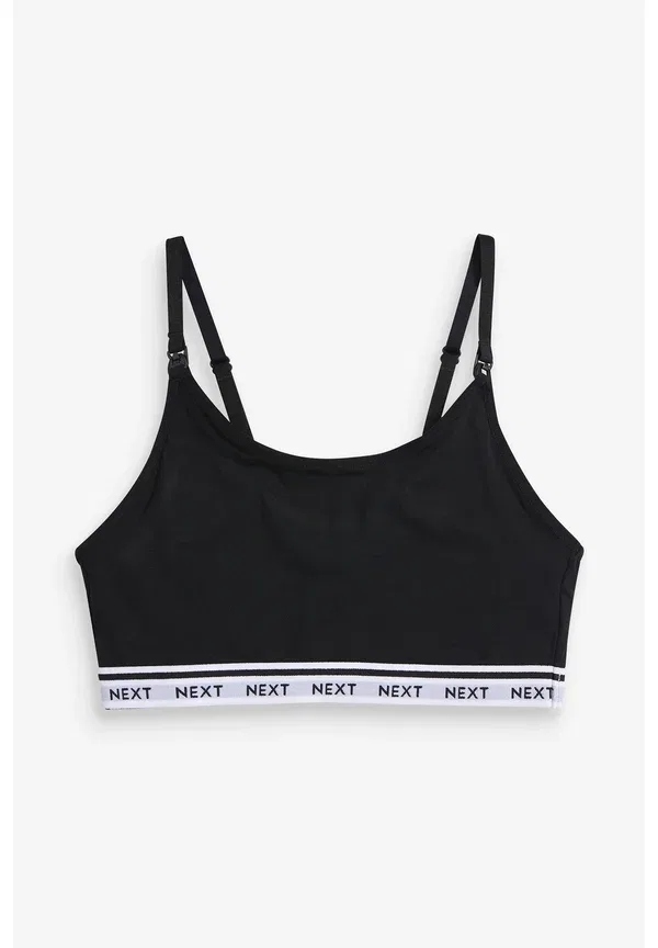 Комплект из двух бюстье для беременных Maternity crop two pack Next black, grey, черный/серый — фото 2
