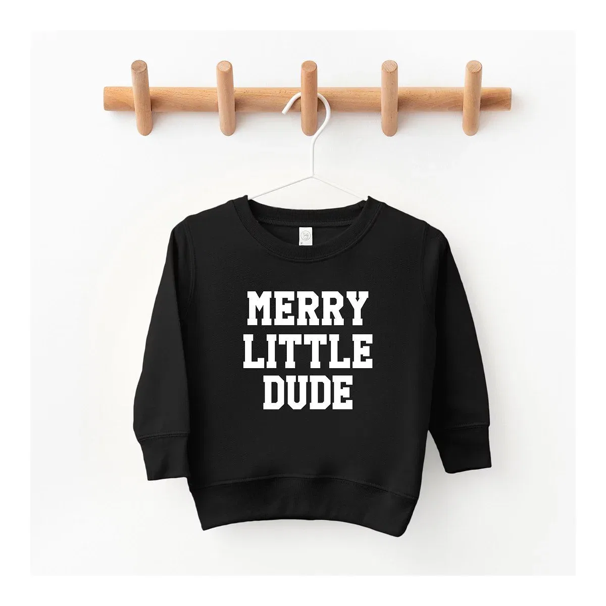 Детский свитшот для мальчиков с принтом Merry Little Dude The Juniper Shop, Black