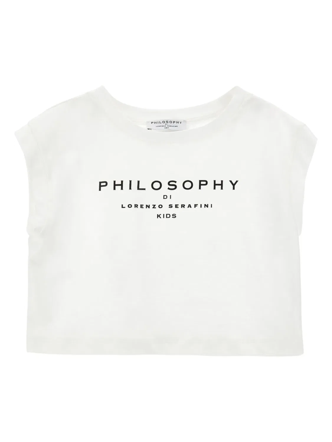 Футболка с логотипом из хлопка Philosophy Di Lorenzo Serafini, белый
