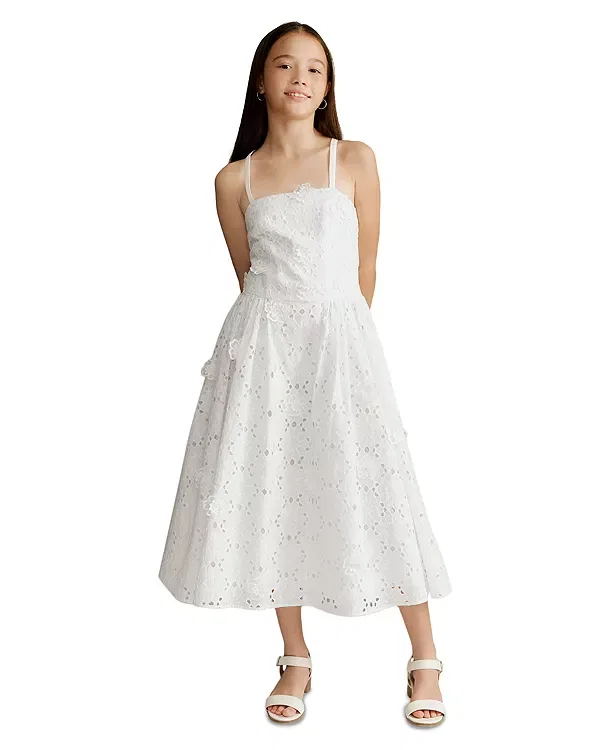 Детское платье для девочек с вышивкой Estie Bardot Junior, Orchid White — фото 2