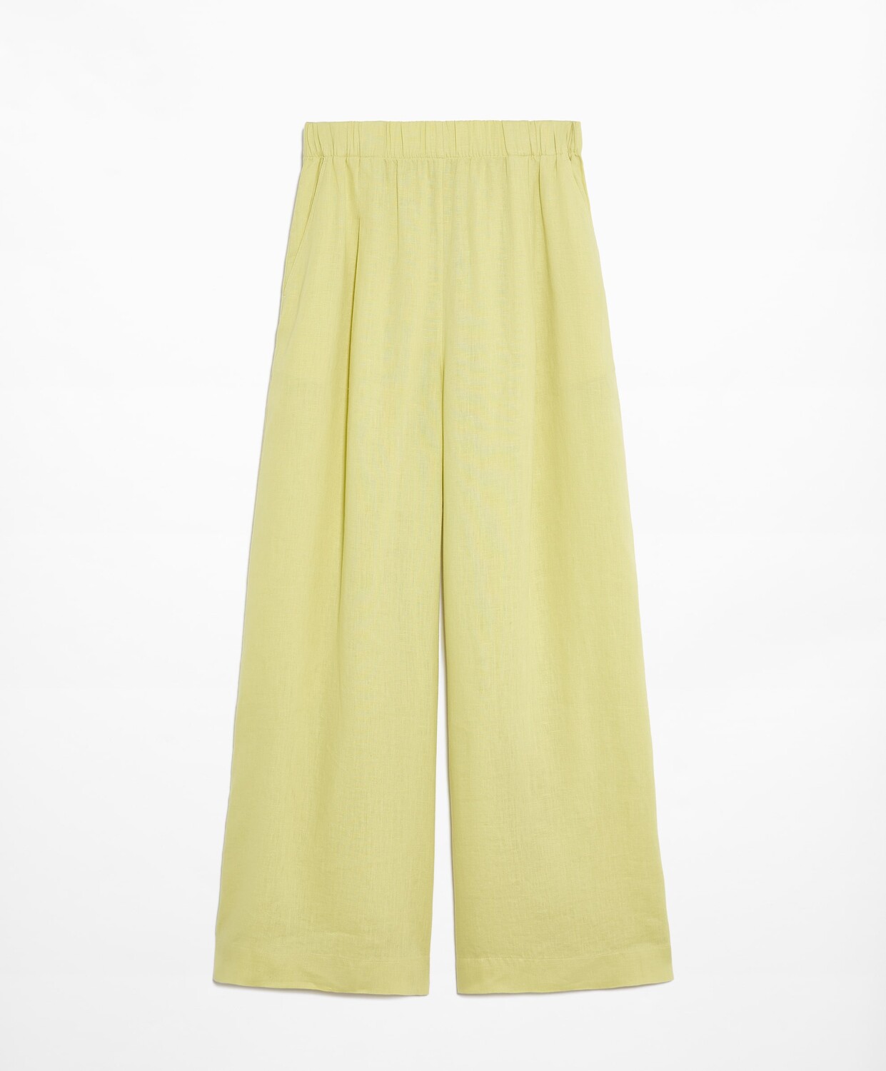 

Брюки Oysho Linen Wide Straight Leg, желтый