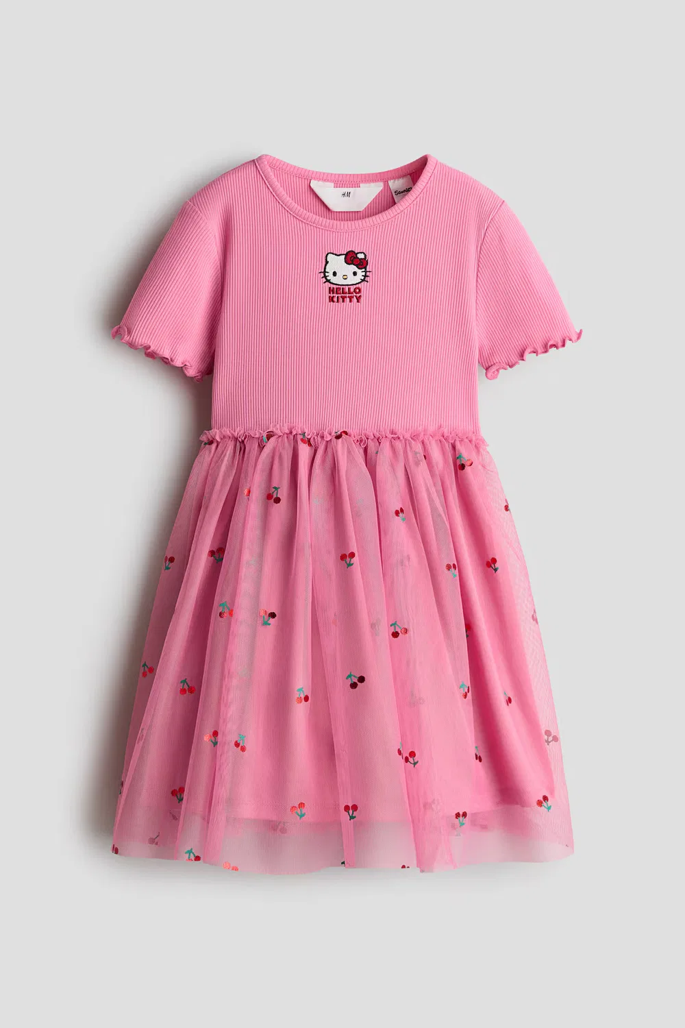 Платье с тюлевой юбкой и узорчатым принтом H&M, Rosa/Hello Kitty