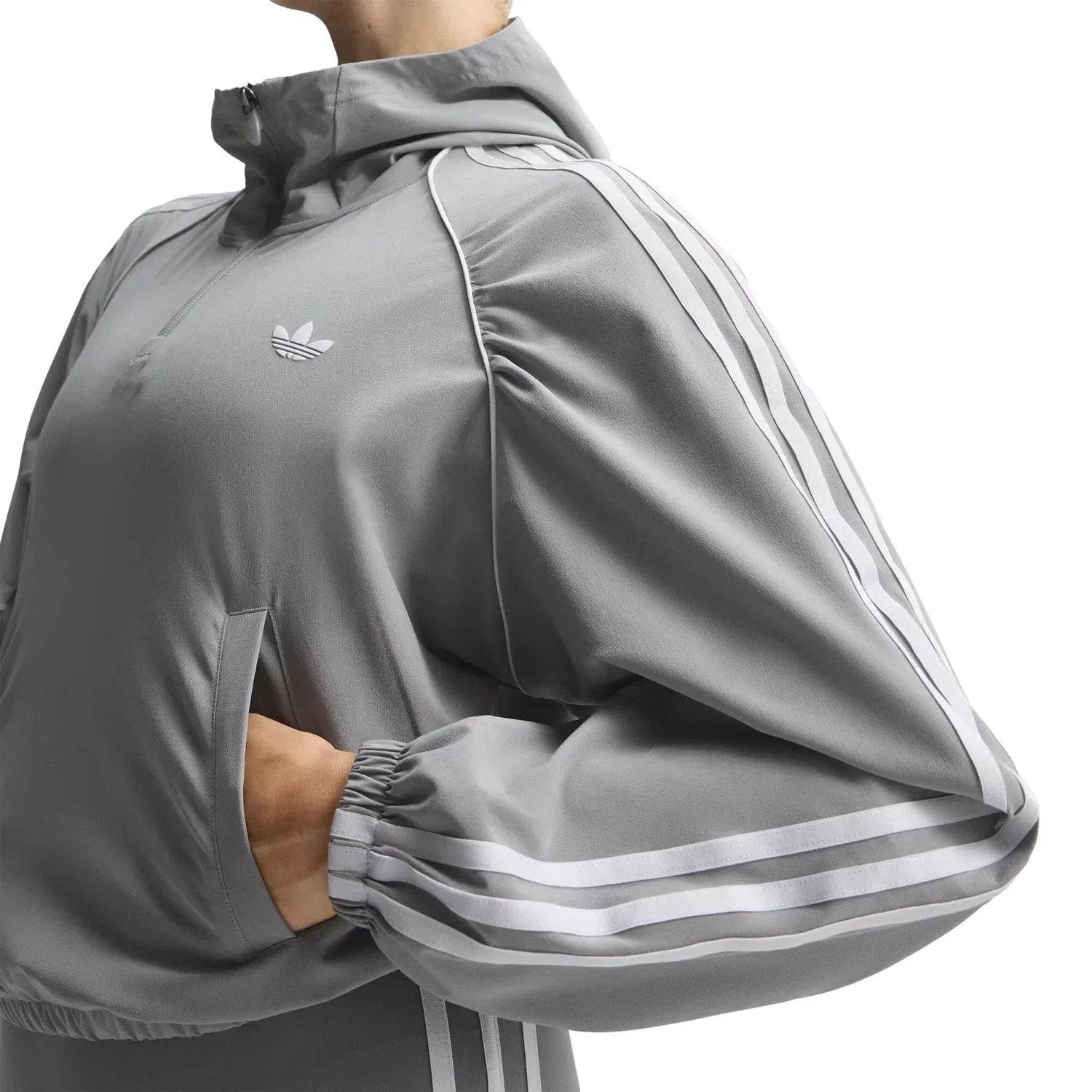 Женская кофта-куртка с длинным рукавом Adidas Sport Coverup, серый — фото 2