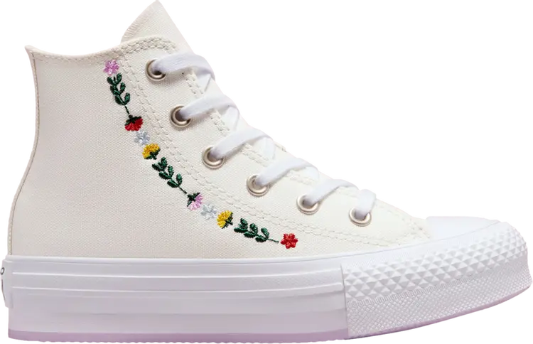 

Кроссовки Converse Chuck Taylor All Star EVA Lift Platform High PS Floral Embroidery, кремовый, Бежевый, Кроссовки Converse Chuck Taylor All Star EVA Lift Platform High PS Floral Embroidery, кремовый