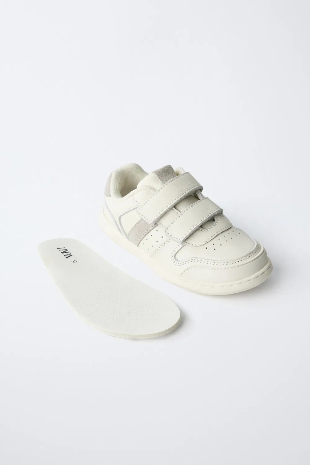 Кожаные кроссовки для босиком ZARA, White — фото 4