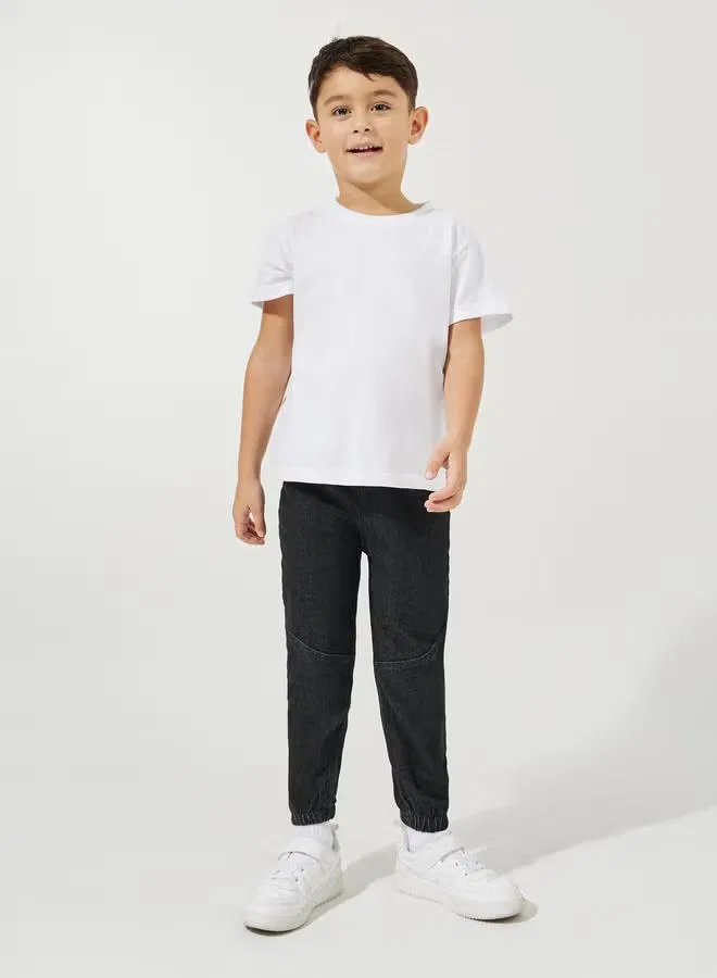 Styli Джинсы зауженные с панелями Cut & Sew Slim Fit Jeans, темно-серый — фото 2