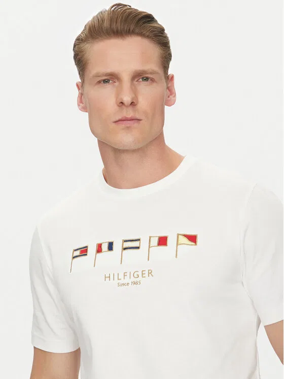 Футболка regular fit Multi Flags Tommy Hilfiger, белый — фото 4