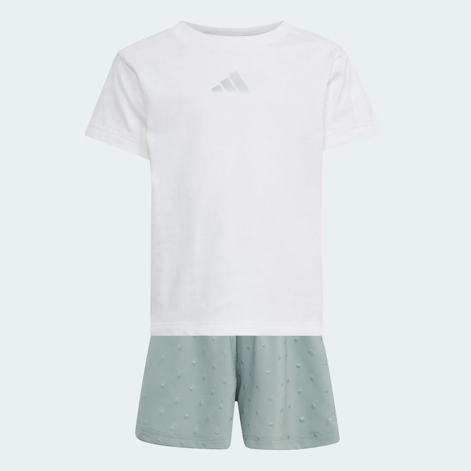 Детский комплект с металлическими деталями Seasonals Glam Short Set, Adidas, Цвет Weiss Silber Weiss — фото 2