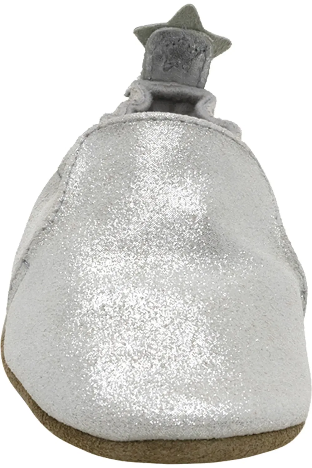 Пинетки детские блестящие Shimmer Robeez, Silver — фото 3