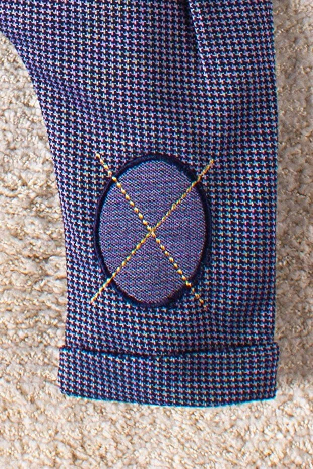 Детский комбинезон с принтом Horse patterned slopet set with cap baby set Mai Perla, Navy Blue — фото 4
