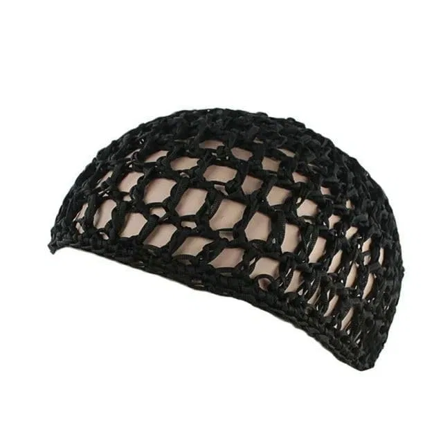 Черный набор 2 шт, Cldaisy Hair Net Cap для сна — фото 3