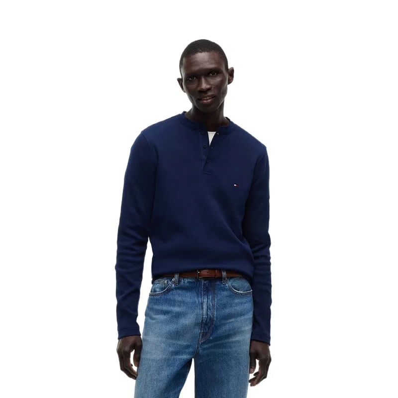 Мужская футболка с круглым вырезом Ivory White Z00 Tommy Hilfiger — фото 3