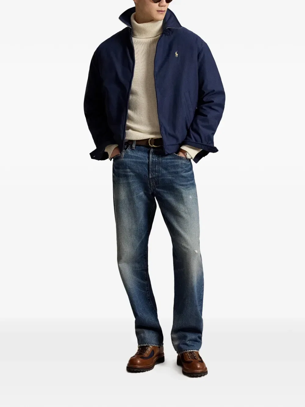 Куртка-рубашка с вышитым логотипом Polo Ralph Lauren, синий — фото 2