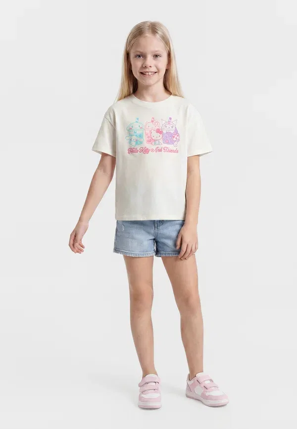 Футболка с принтом Hello Kitty Gap, кремовый