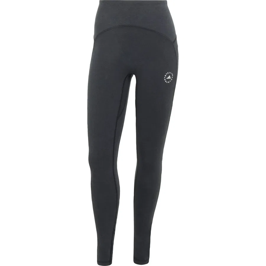 Леггинсы с высоким поясом и карманом для ключей Studio Cotton adidas by Stella McCartney, Черный — фото 3