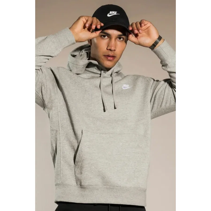 Мужской свитшот с капюшоном Nike Sportswear Club Hoodie, Серый
