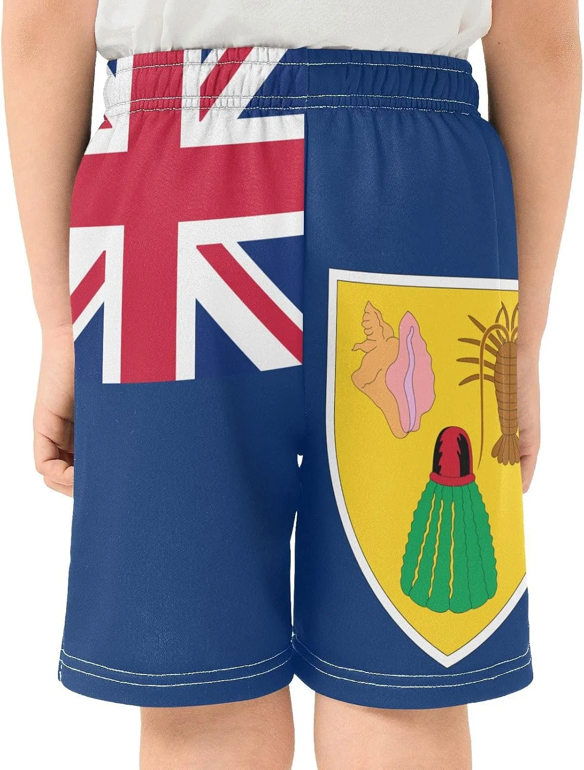 Шорты для мальчиков GuoChe Athletic Shorts с карманами, Flag of the Turks and Caicos Islands — фото 4