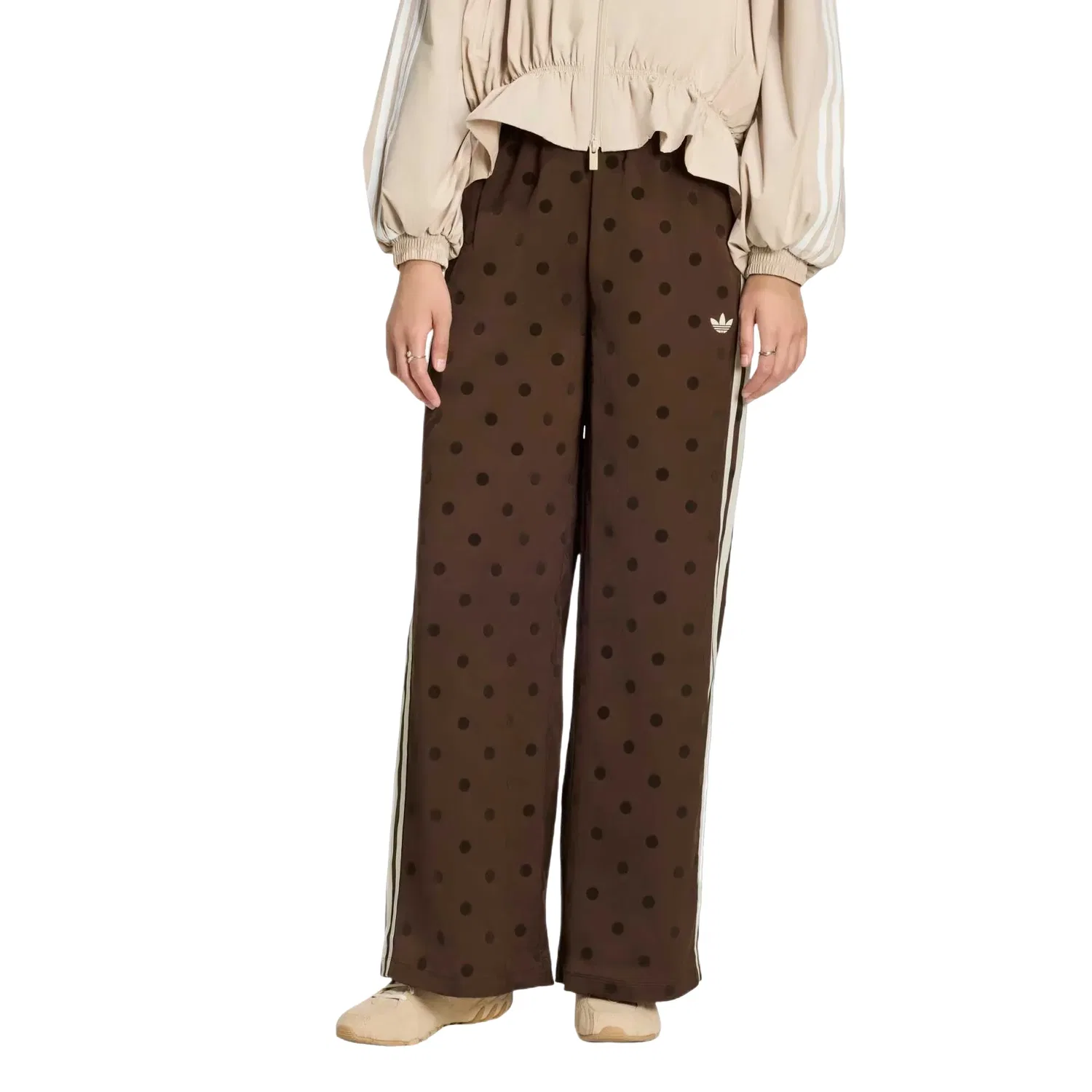 Женские брюки Satin Polka Dots Wide Leg Pant Asia Sizing 'Auburn' adidas, Auburn — фото 2