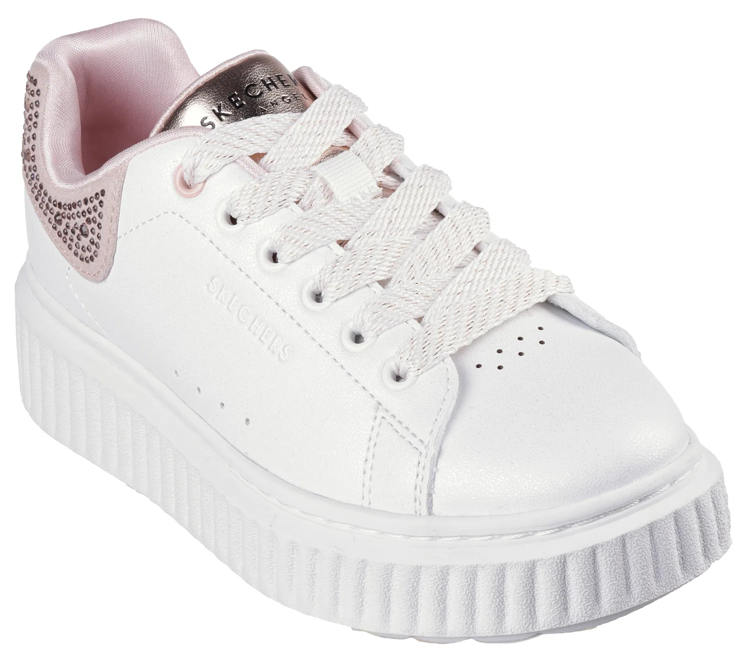 Детские кроссовки с платформой HI RIDGE Skechers, Weiss / Rosa