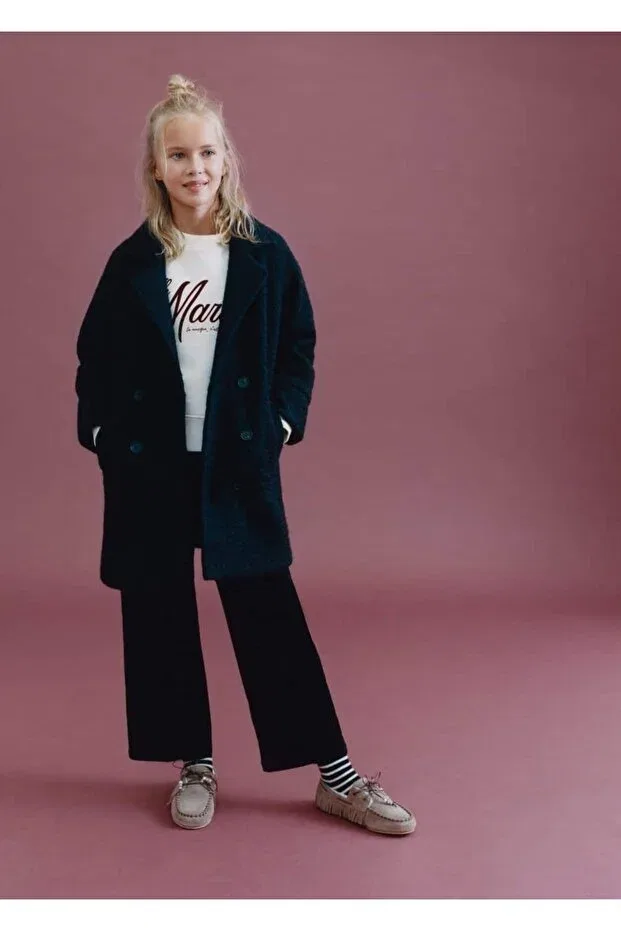 Длинная тканевая куртка Mango Kids — фото 3