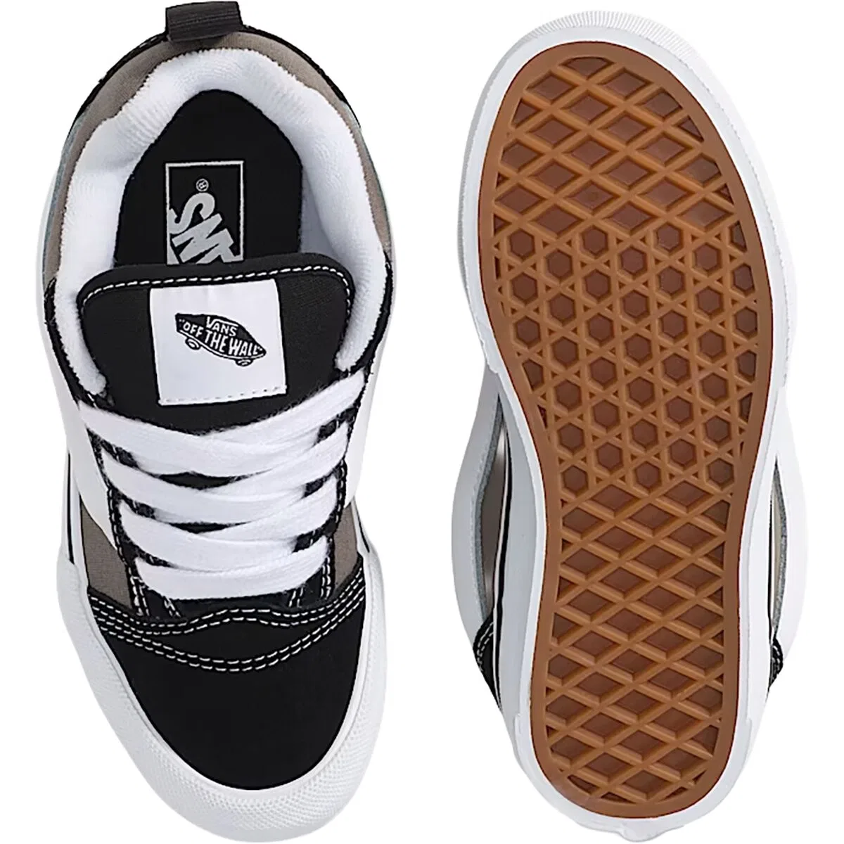 Детские ботинки для мальчиков с увеличенным язычком Knu Skool Vans, Black Burgundy Floral — фото 3