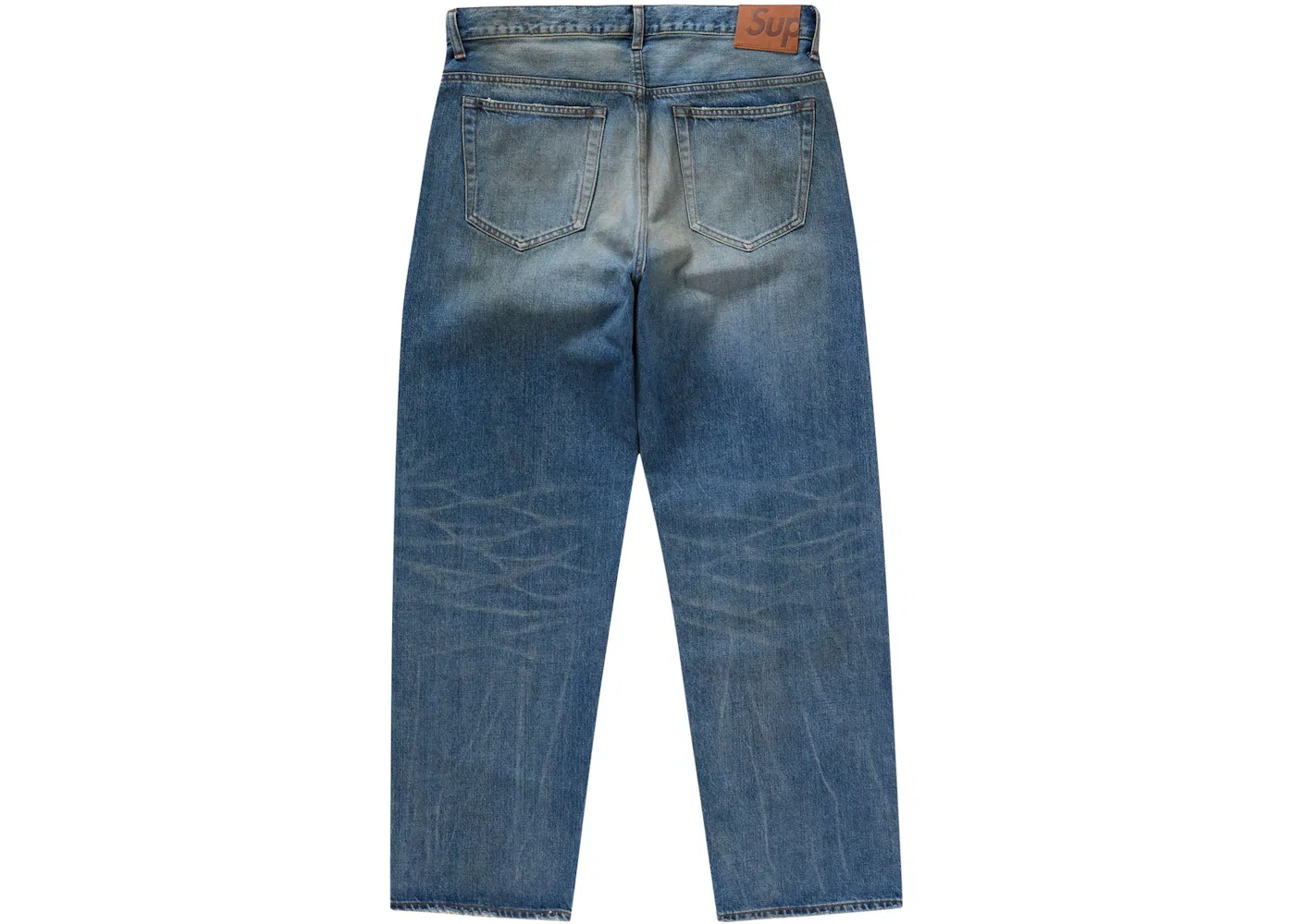 Мужские джинсы свободного кроя с потертостями Supreme Jean (FW24), Washed Indigo — фото 2