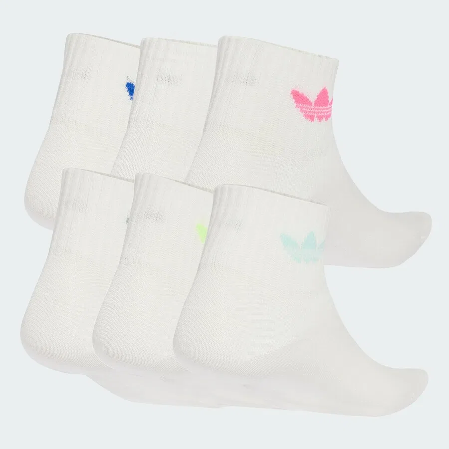 Детские носки ADIDAS ORIGINALS, длина до щиколотки, 6 пар, белые — фото 2