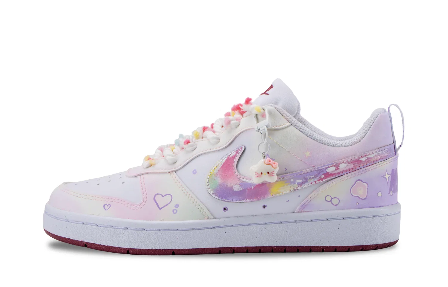 Детские кастомные кроссовки с принтом Star Dream Sweet Berry, Nike, Pink — фото 3