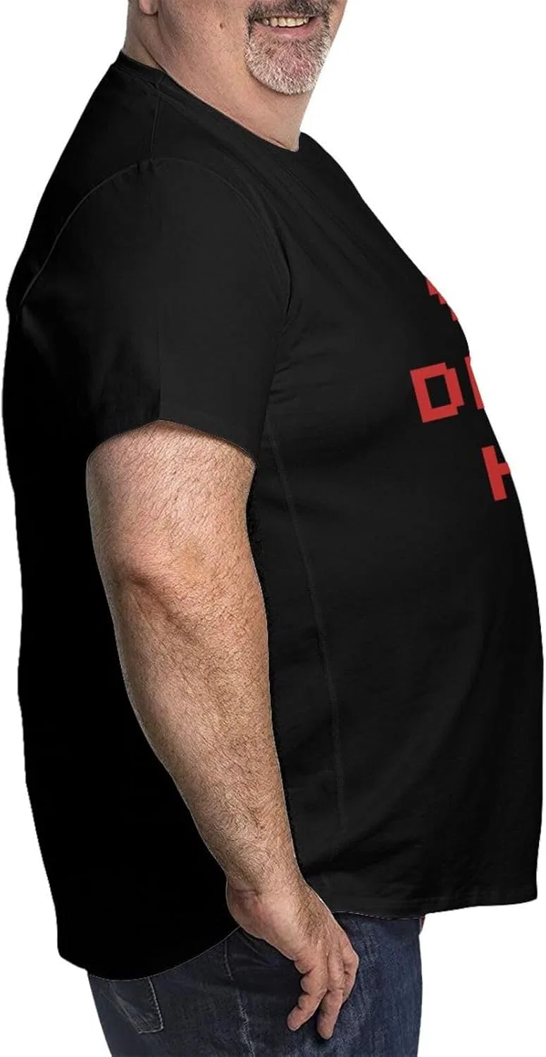 Мужская свободная футболка с фотопечатью Custom Big and Tall T Shirts, Black — фото 4