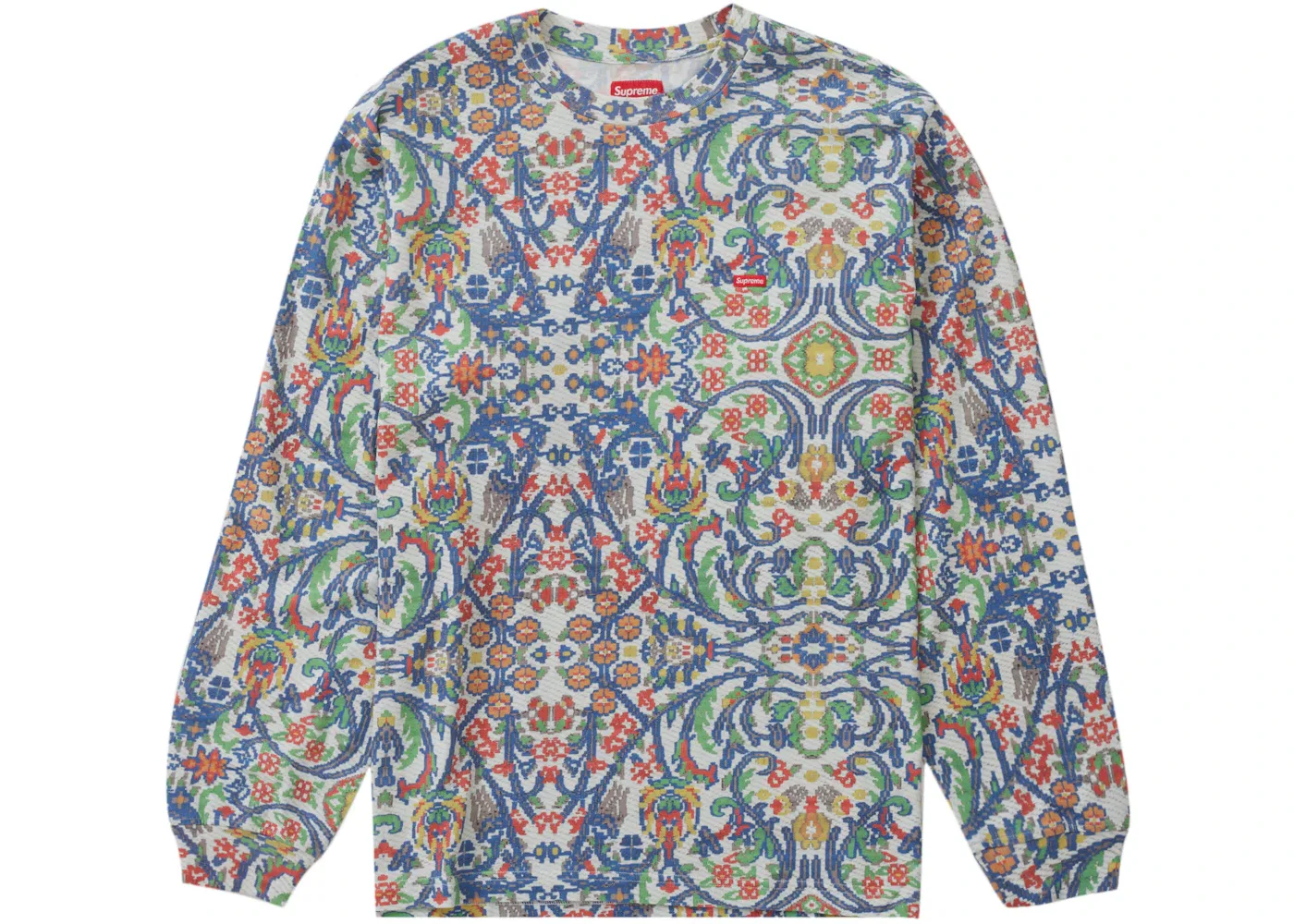 Мужская футболка с длинным рукавом Small Box L/S Tee Supreme, цвет Tapestry