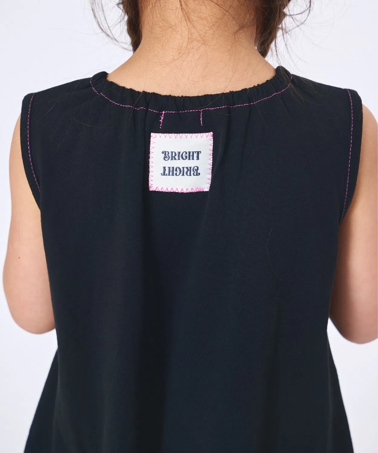 Детское платье для девочек без рукавов хлопковое Basic Summer Dress pairmanon, Black — фото 2