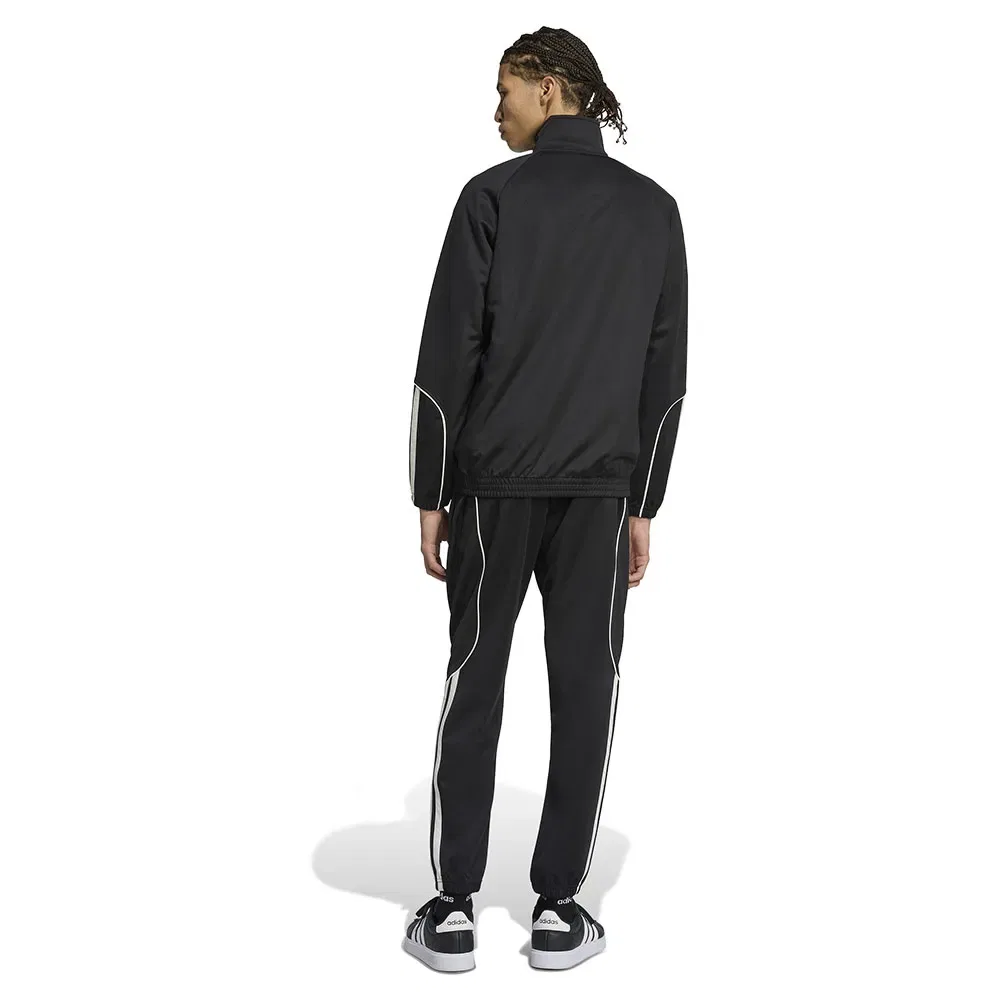 Мужской спортивный костюм с фирменными лампасами Adidas 3 Stripes, Black — фото 2